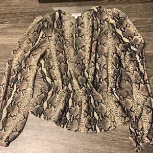 LPA Revolve snakeskin top